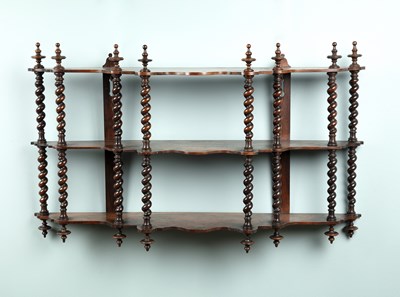 Lot 91 - A three-tier hanging shelf