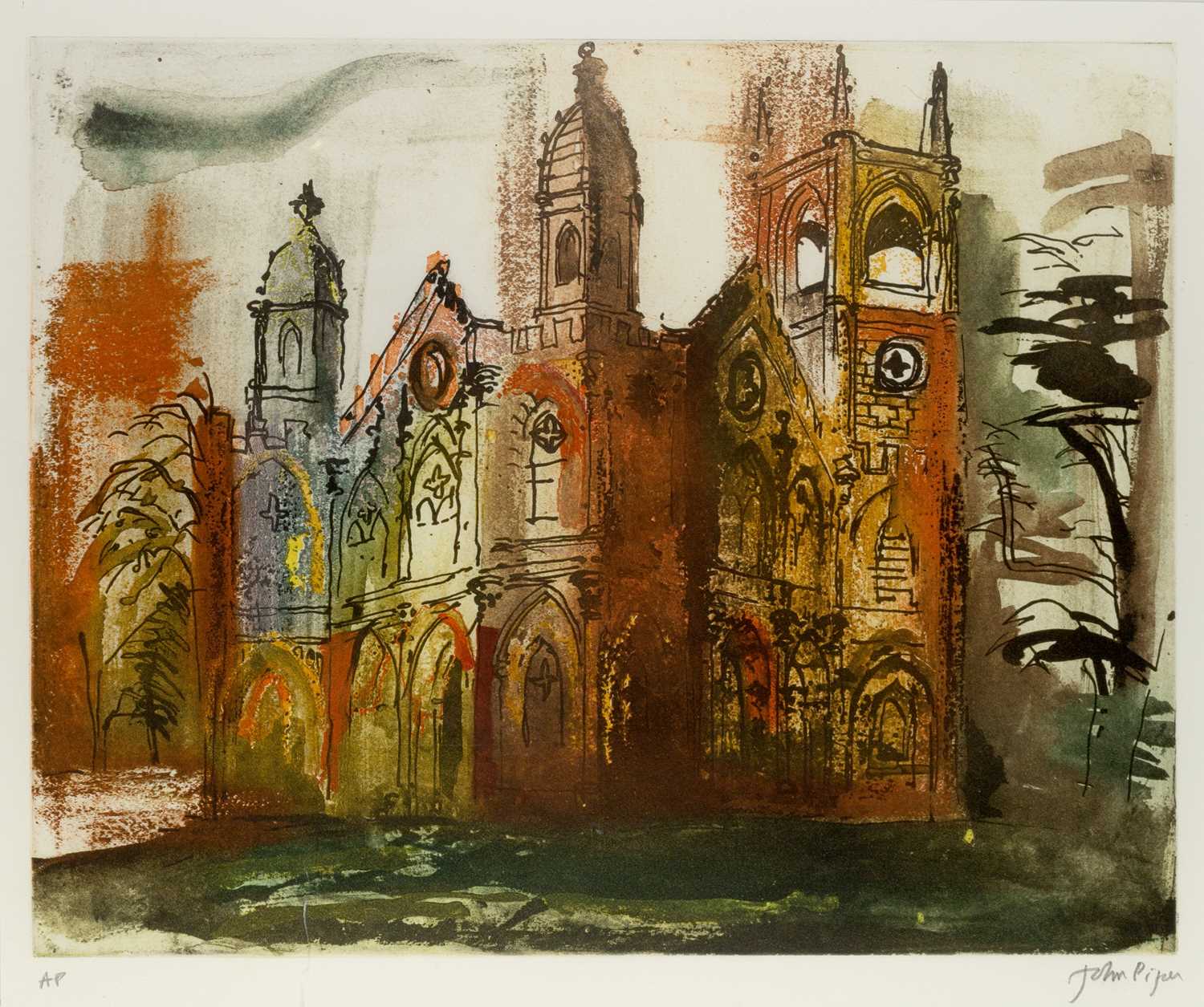 Lot 150 - John Piper (1903-1992) Gothic Folly, Stowe...