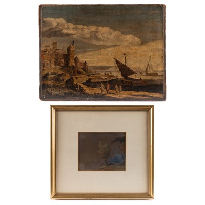 Lot 112 - Two waterside pictures