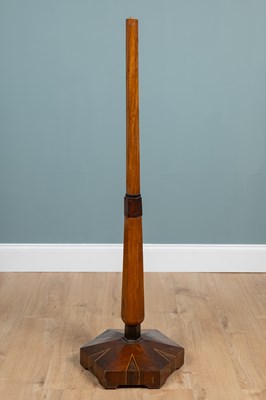 Lot 381 - An Art Deco walnut standard lamp