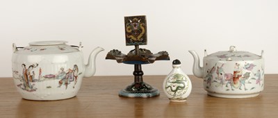 Lot 453 - Small group of pieces Chinese including two...