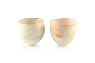 Lot 659 - Elspeth Owen (b.1938) Two small bowls smoke...