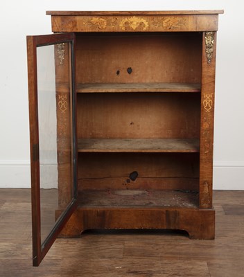 Lot 58 - Figured walnut pier cabinet Victorian, with...