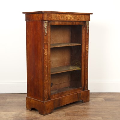 Lot 58 - Figured walnut pier cabinet Victorian, with...