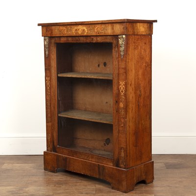 Lot 58 - Figured walnut pier cabinet Victorian, with...