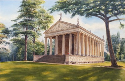 Lot 426 - Brian Crosby (20th century) A classical temple,...