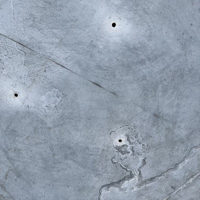 Lot 1374 - Two circular zinc-covered table tops