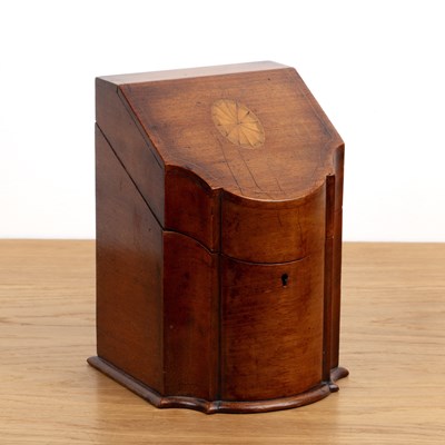 Lot 67 - Mahogany converted knife/stationery box George...