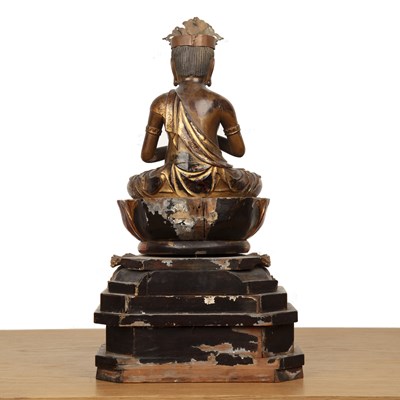 Lot 348 - Lacquer and gilded model of Dainichi Nyorai...