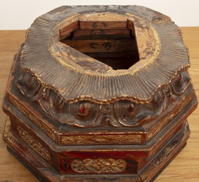 Lot 348 - Lacquer and gilded model of Dainichi Nyorai...