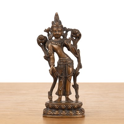 Lot 388 - Bronze model of Bodhisattva Avolokiteshvara...