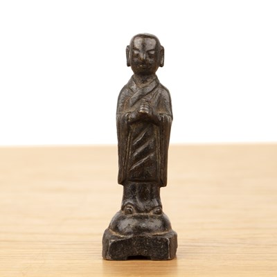 Lot 390 - Bronze figure of Nanda Chinese, Yuan or early...