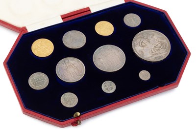 Lot An Edward VII specimen coins set, comprising a...