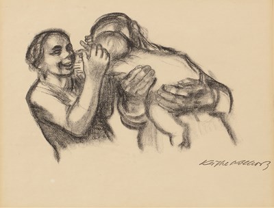 Lot 59 - Kathe Kollwitz (1867-1945) 'Besuch im...