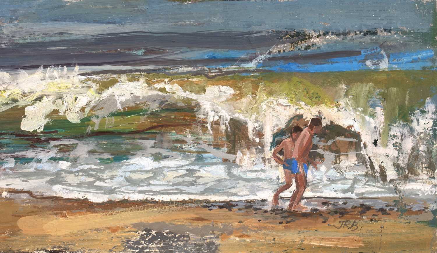 Lot 131 - Jason Bowyer (1957-2019) Two Boys on the Beach...