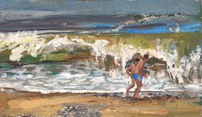 Lot 131 - Jason Bowyer (1957-2019) Two Boys on the Beach...