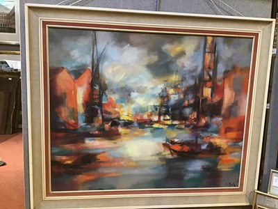 Lot 381 - Marcel Mouly (1918-2008) Amsterdam (Les Docks),...
