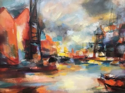 Lot 381 - Marcel Mouly (1918-2008) Amsterdam (Les Docks),...