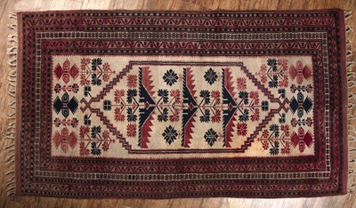 Lot 51A - Wool rug Kazakh, Turkey, with a central cream...