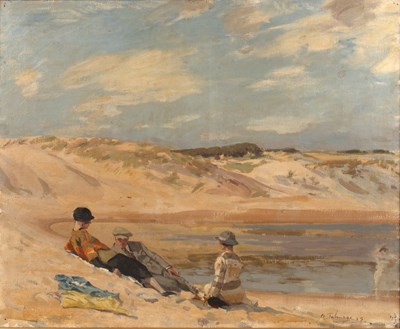 Lot 284 - Algernon Mayow Talmage (1871-1939) A sandy bay...