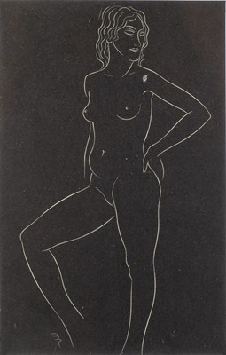 Lot 384 - Eric Gill (1882-1940) Two female nudes from...