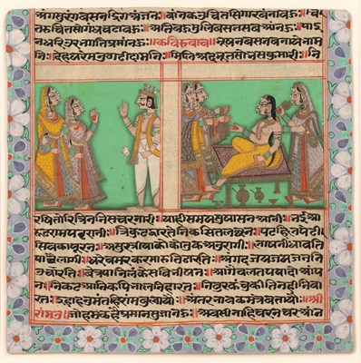 Lot 337 - Two Indian paintings 19th Century the first a...