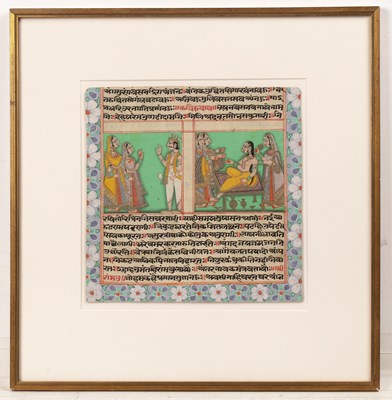 Lot 337 - Two Indian paintings 19th Century the first an...