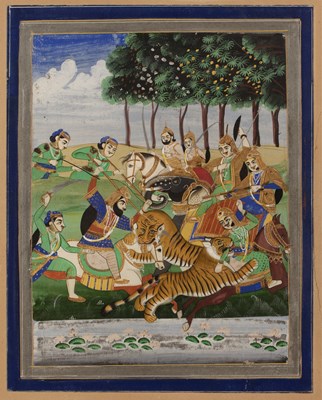 Lot 337 - Two Indian paintings 19th Century the first an...