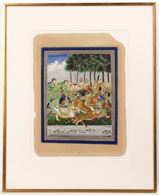 Lot 337 - Two Indian paintings 19th Century the first an...