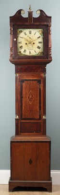 Lot 513 - A late 18th or early 19th century thirty-hour longcase clock