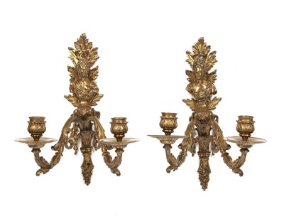 Lot 23 - Pair of Regence wall lights French, 19th...