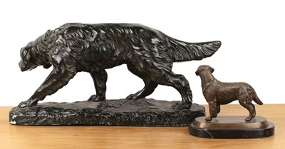 Lot 284 - Large plaster model of an English setter 57cm...