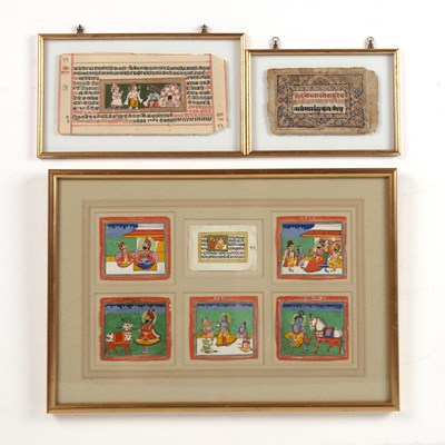 Lot 190 - Collection of miniatures Indian to include a...