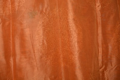 Lot 271 - Orange ground gauze silk ladies' robe, Changyi...