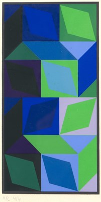 Lot 274 - Victor Vasarely (1908-1997) Zagreb (Blue/Green...