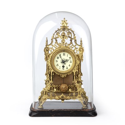 Lot 405 - An early 20th century French gilt metal clock,...