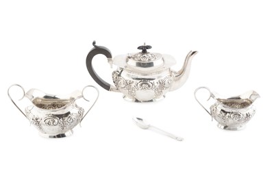 Lot 788 - An Edwardian silver three piece tea service,...