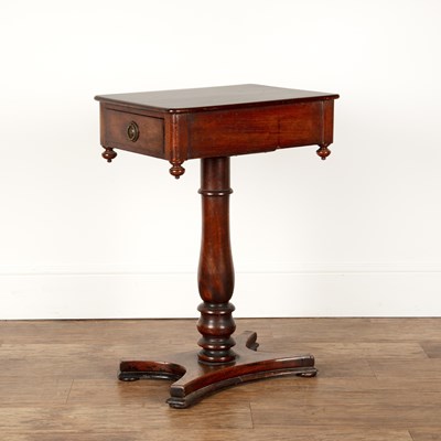 Lot 16 - Mahogany occasional table 19th Century, fitted...