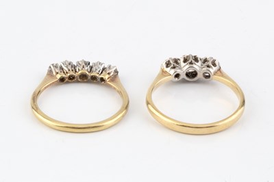 Lot 238 - A diamond five stone ring, the graduated...