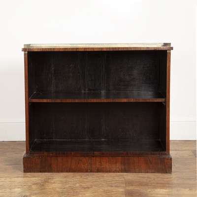 Lot 14 - Rosewood small open bookcase with pierced...