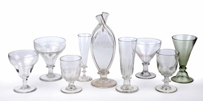 Lot 363 - A collection of antique glassware to include a...