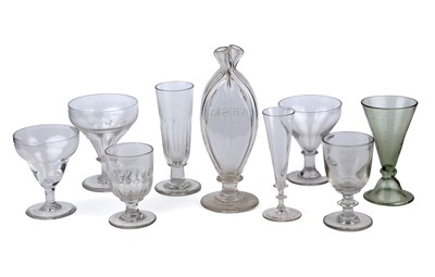 Lot 363 - A collection of antique glassware to include a...