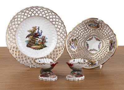 Lot 288 - Group of KPM Berlin porcelain comprising a...