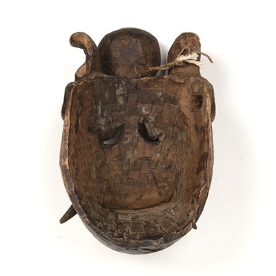 Lot 314 - Raksha (demon) or tovil (devil) mask carved...