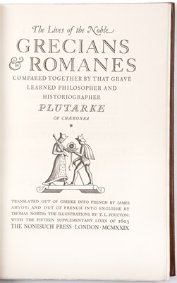 Lot 503 - Nonesuch Press - Plutarch 'The Lives of the...