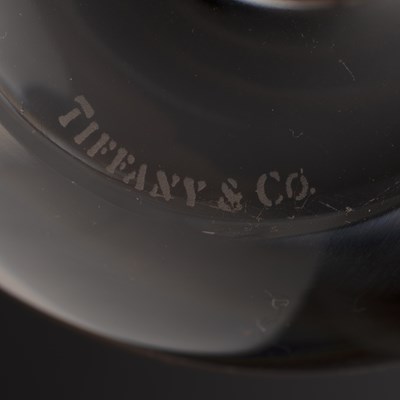 Lot 290 - Tiffany & Co glass apple paperweight, with...