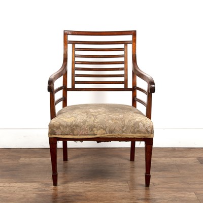 Lot 81 - Arts and Crafts style mahogany armchair 19th...