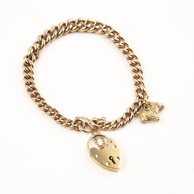 Lot 248 - 9ct gold bracelet  with graduated links and...