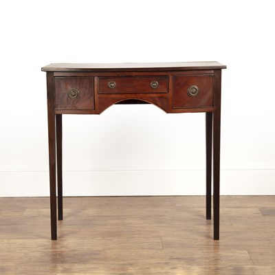 Lot 4 - Mahogany bow front side table/dressing table...