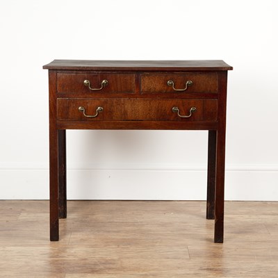 Lot 91 - Stained wood lowboy 19th Century, fitted...